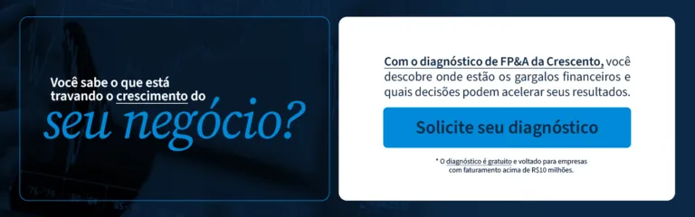 Diagnóstico financeiro gratuito da Crescento Banner para diagnóstico financeiro gratuito da Crescento